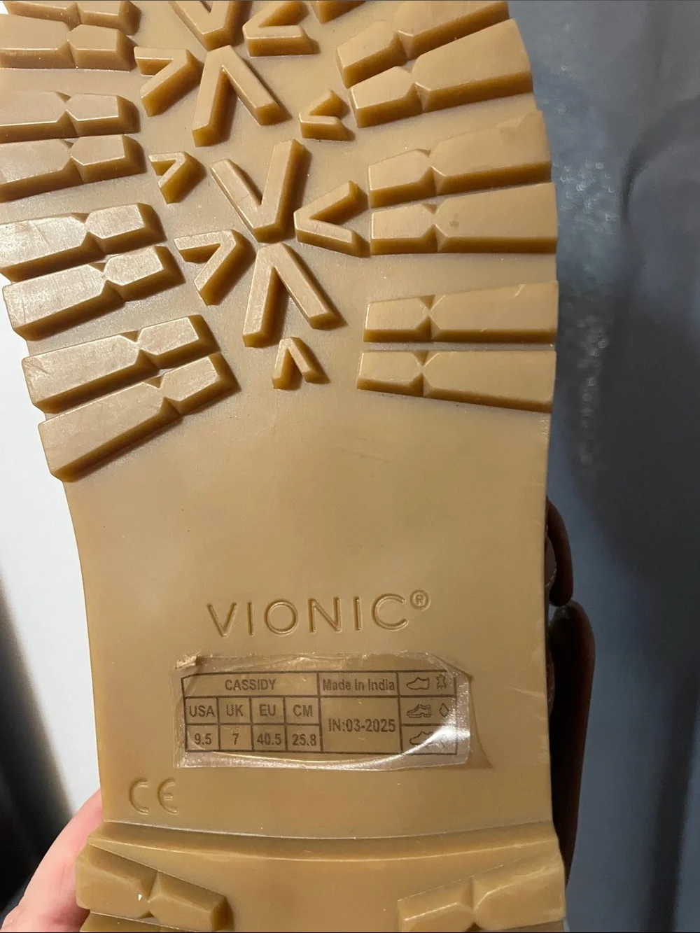 Vionic Brown Leather Double-Strap Adjustable Sandals NWOT